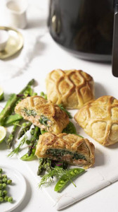 Wild Salmon Wellington Puff Pastries Salmon Wellington w/Spinach, Lemon and Cheddar Sauce, 6.7 oz each - includes 12 Wild Salmon Wellington Puff Pastries Salmon Wellington w/Spinach, Lemon and Cheddar Sauce, 6.7 oz each - includes 12