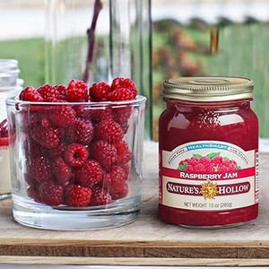 Nature's Hollow Raspberry Jam: Sugar Free Jam and Preserves, Low Cal, Non GMO, Keto Jam, Vegan, Gluten Free, and Diabetic Friendly - Sugar Free Jelly - Pack of 3 Nature's Hollow Raspberry Jam: Sugar Free Jam and Preserves, Low Cal, Non GMO, Keto Jam, Vegan, Gluten Free, and Diabetic Friendly - Sugar Free Jelly - Pack of 3
