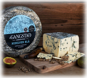 Gangstad Nidelven Blue Cheese 2kg - Nidelven Blå - 4.4 lb