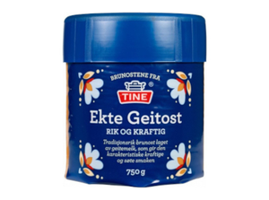 Tine Ekte Geitost Norwegian Brown Cheese, Real Goat Cheese, Round Rund - 750g