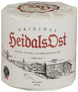 Heidal Glattost Smooth Norwegian Brown Cheese, 500g