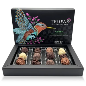 Assorted Mexican Chocolate Truffle Box in Beautiful Hummingbird Box