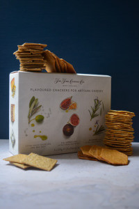 The Fine Cheese Co. Flavoured Crackers Selection Box -  Rosemary | Sea Salt | Fig & Honey, Imported from England