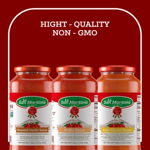 La San Marzano Variety Pack -  Vodka • Four Cheese • Roasted Garlic Pasta Sauces, 24 oz jars | Made in Italy