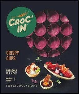 Croc’In Belgian Fuchsia Mini Tart Shells | Vegan, Edible Cups | 60/Case