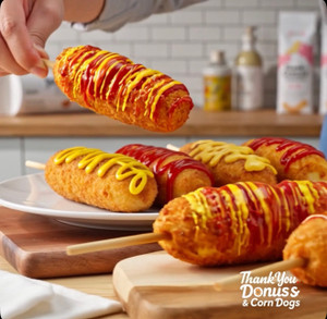 Mozzarella Cheese & Beef Sausage Corn Dogs — Thank You Donuts & Corn Dogs  100 / Case