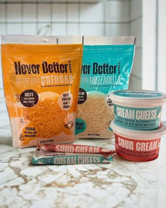 Never Better Dairy-Free Cheese Starter Pack  4-item variety • Vegan • Plant-based • Lactose-free