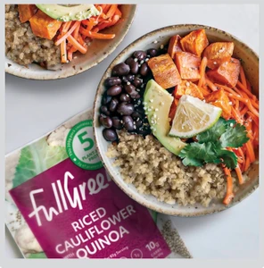FullGreen Riced Cauliflower with Quinoa 7.05 oz (6 Pack) • Plant-Based Protein | Low-Carb | Non-GMO, Vegan & Kosher Certified