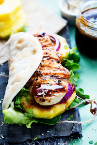 GRILLED PINEAPPLE TERIYAKI CHICKEN WRAPS GRILLED PINEAPPLE TERIYAKI CHICKEN WRAPS