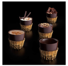 Belgium Dark Chocolate Liquor / Liqueur Cups - includes 64 Dark Chocolate Ready to Fill Cups, Mini Dessert Shells