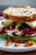 Turkey, Cranberry, Brie and Pear Sandwiches with Avocado and Bacon