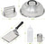 Smashed Burger Kit, Burger Press, 12 Inch Basting Cover, Grill Spatula, Spice Dredge Shaker and 2 Squeeze Bottles