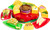 Nostalgia Taco Tuesday Heated Lazy Susan Taco Bar Serving Set for a Party