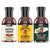 Bourbon Whiskey Flavored BBQ Sauce Variety - Pack of 3 - Southern Comfort, Fireball, and Buffalo Trace. BBQ Sauce Gift Set