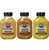 Silver Spring All Natural Mustard Variety - Beer'n Brat Horseradish Mustard, Rich And Smoky Chipotle Mustard, Tangy & Spicy Jalapeno Mustard - Pack of 3