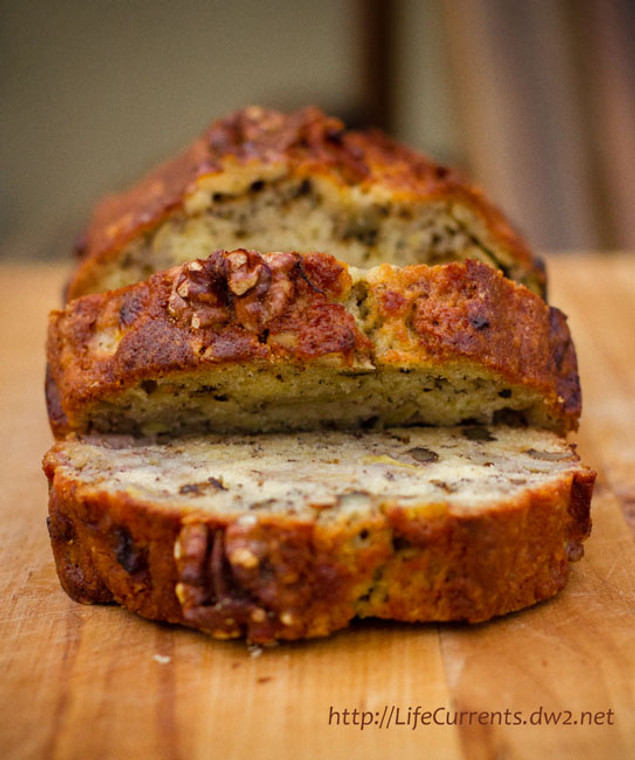 Bourbon Banana Walnut Bread