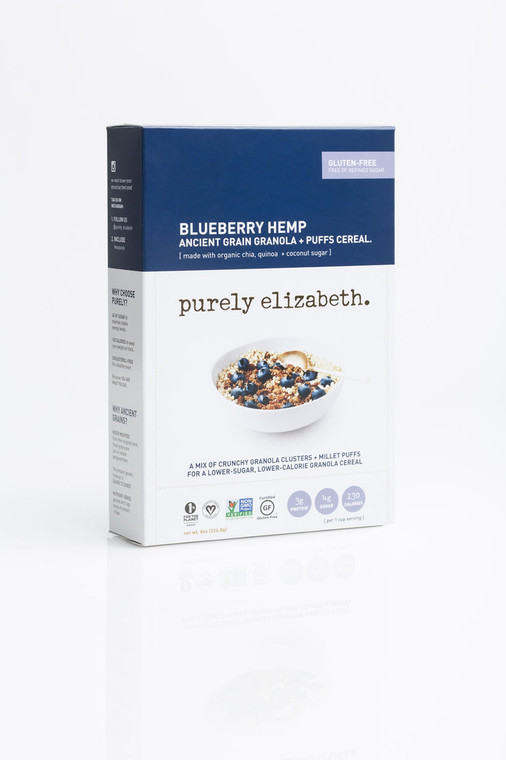 BLUEBERRY HEMP ANCIENT GRAIN GRANOLA + PUFFS CEREAL