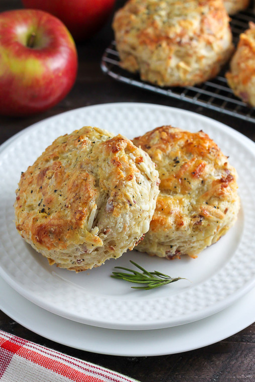 White Cheddar, Bacon, and Apple Biscuits