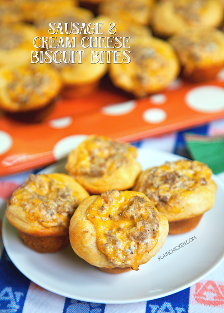 Sausage and Cream Cheese Biscuit Bites