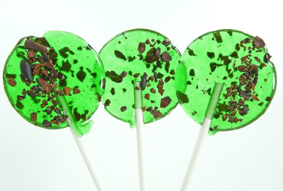 Grasshopper /Thin Mint Lollipops - Creme de Menthe & Pure