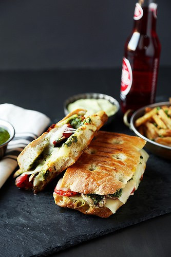 Grilled Chicken Pesto Panini