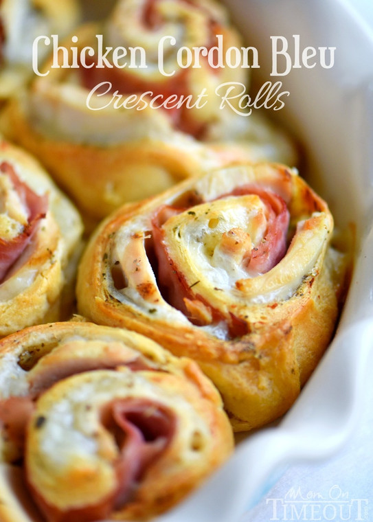 Chicken Cordon Bleu Crescent Rolls