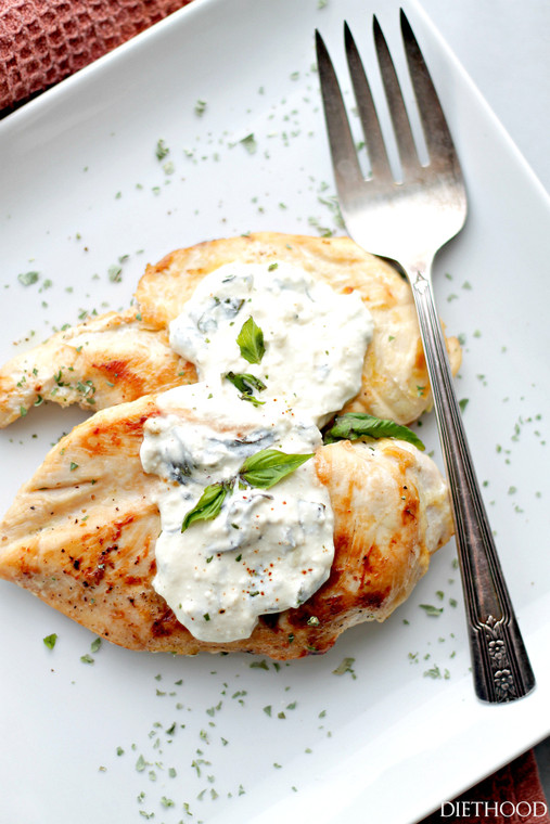 Basil-Feta Sauce Chicken