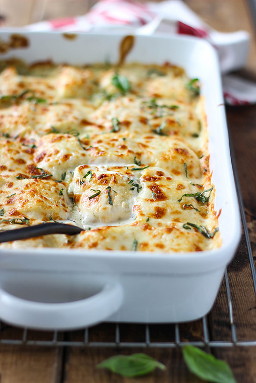 Spinach and Artichoke Ravioli Bake