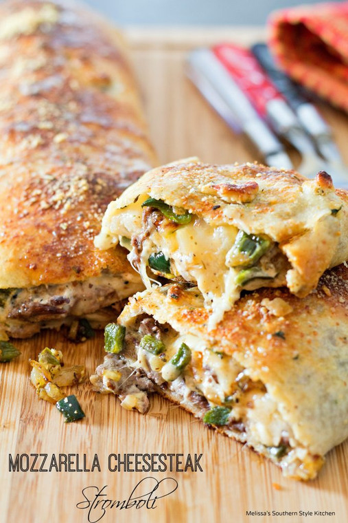 MOZZARELLA CHEESESTEAK STROMBOLI