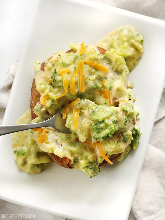 Broccoli Cheddar Baked Potatoes