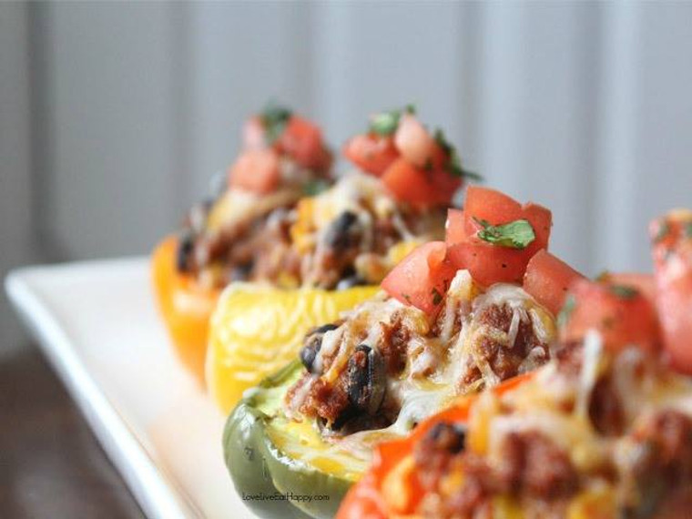 Taco Stuffed Peppers or Spaghetti Squash