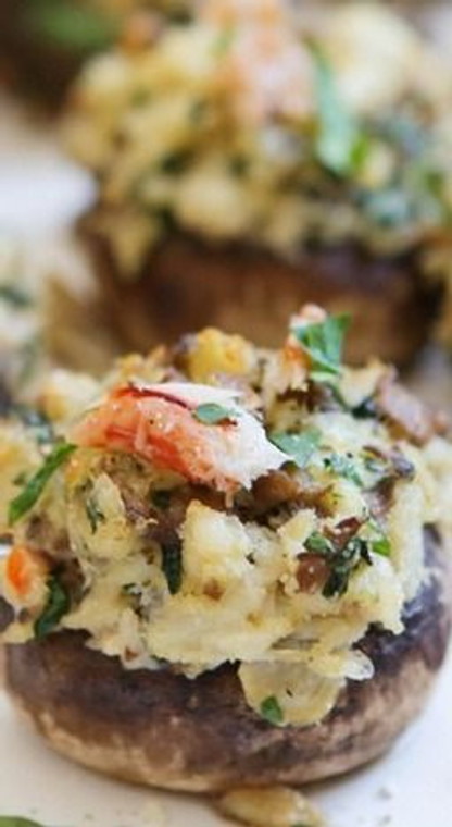 Crab Stuffed Mushrooms - 40 pieces per tray