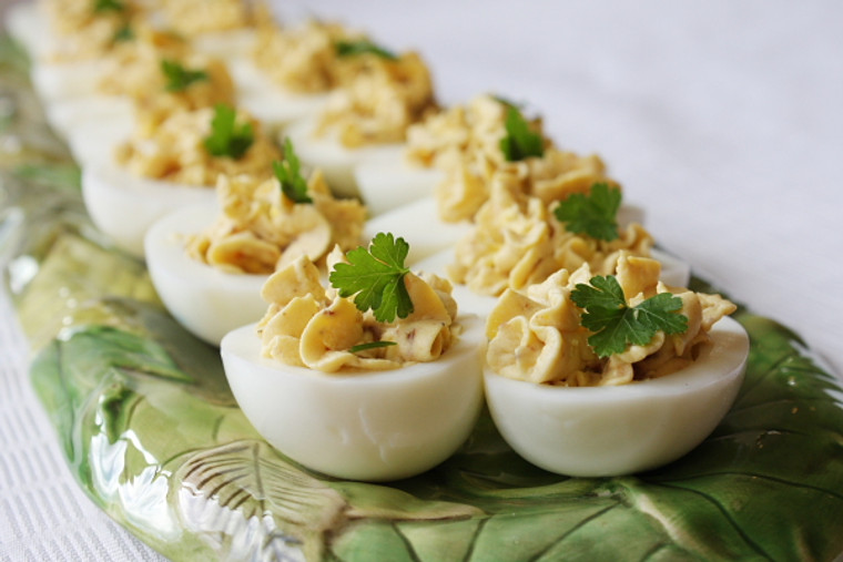 Bacon Balsamic Deviled Eggs