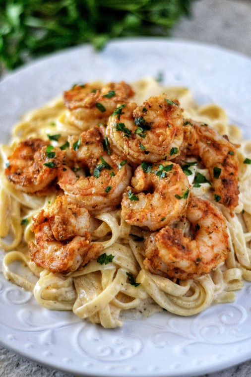 Great Low Carb Fettuccine With Creamy Shrimp Sauce