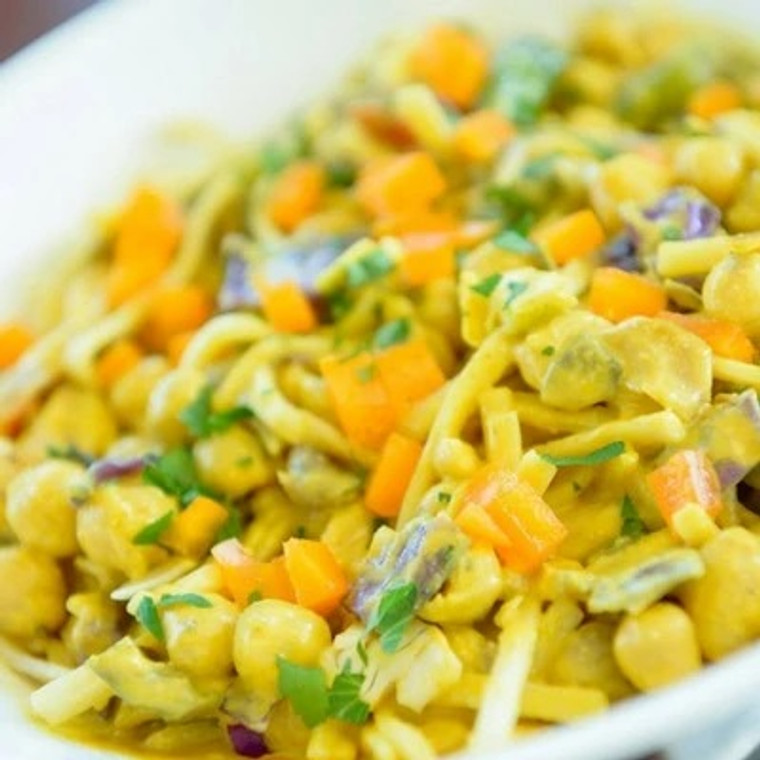 CHICKPEA RICE NOODLE WITH GINGER COCONUT SAUCE