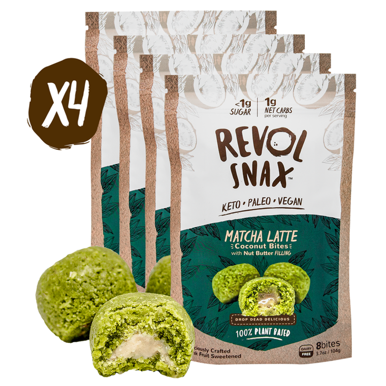 MATCHA LATTE BITES - 4 Pack Revolv Snax