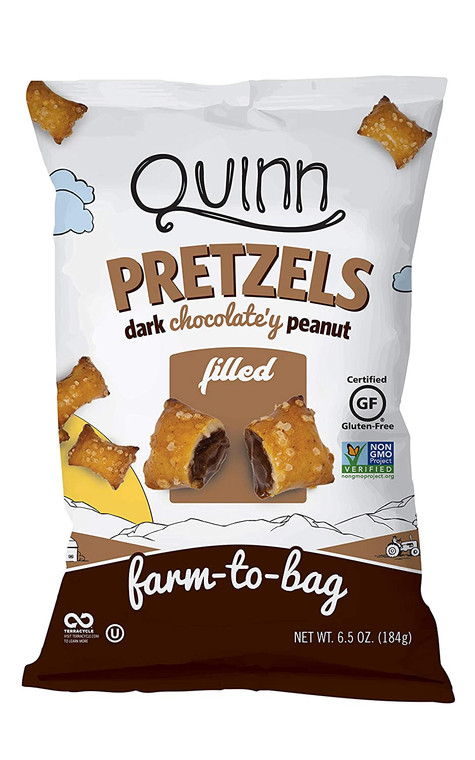 Dark Chocolate'y Peanut Filled Pretzels, 6.5 Ounce - GF, Non GMO - Farm to Bag