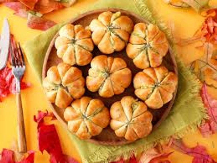 Pumpkin Shape Meatball Biscuits