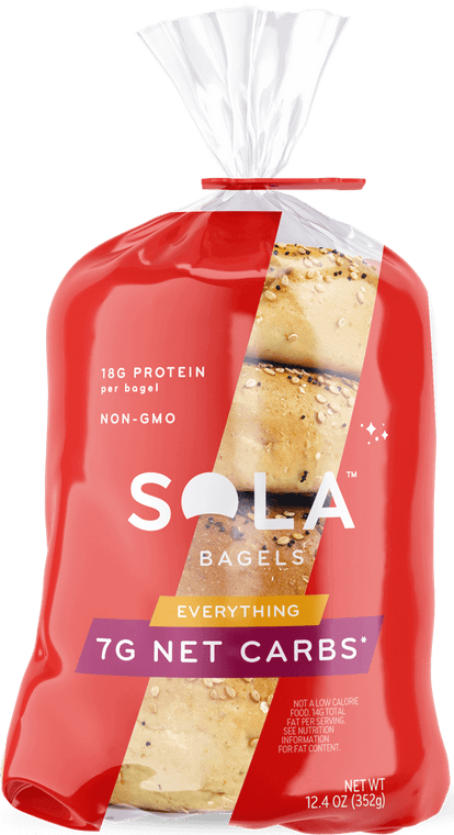 SOLA Low Carb Bagels - Everything