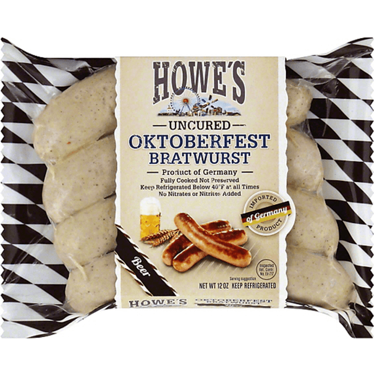 Howe's Bavarian Oktoberfest Beer Bratwurst