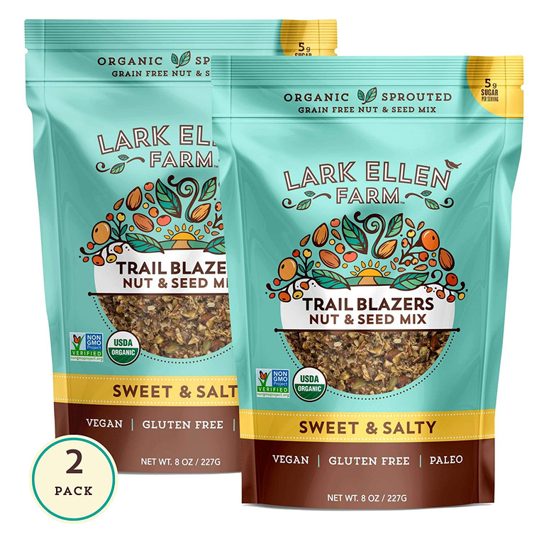 SWEET & SALTY SPROUTED TRAIL BLAZERS NUT & SEED MIX - 2 Pack - Gluten Free, Grain Free