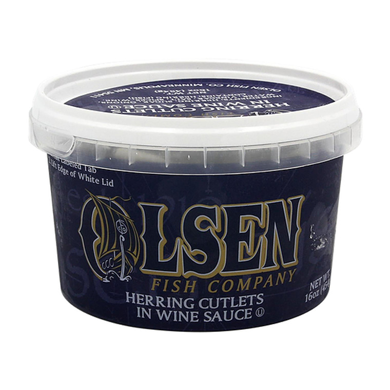 Olsen's Herring Cutlets in Wine Sauce - 16 oz.