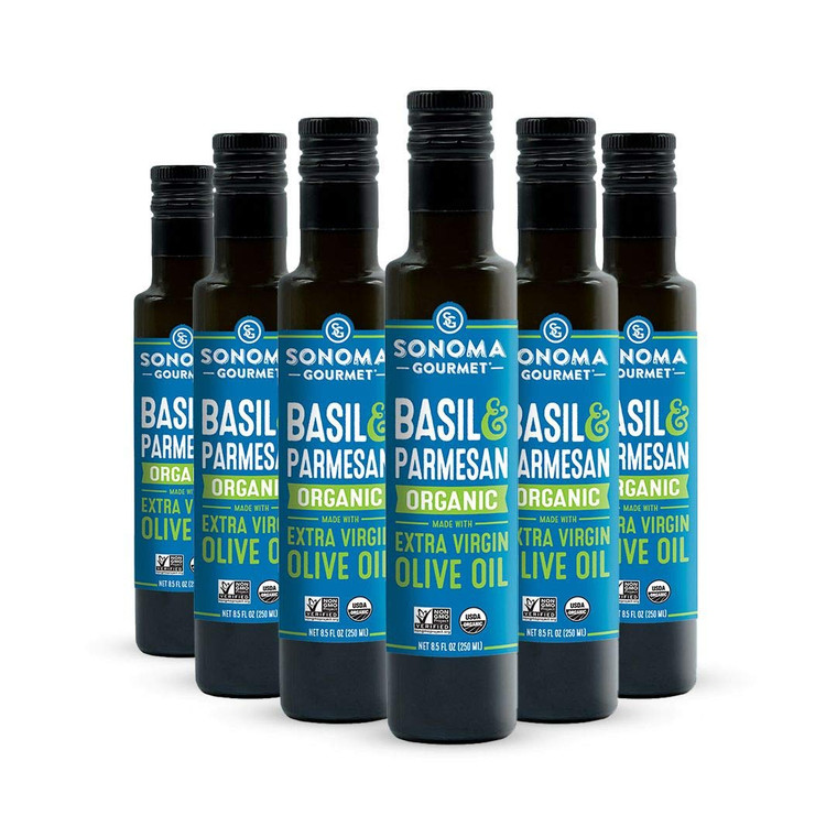 BASIL PARMESAN OLIVE OIL - Non-GMO, Paleo, Keto, Gluten Free - 6 Pack