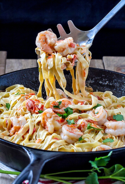 Fettuccine With Creamy Shrimp Sauce