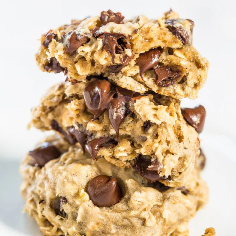 Banana Oatmeal Chocolate Chip Cookies