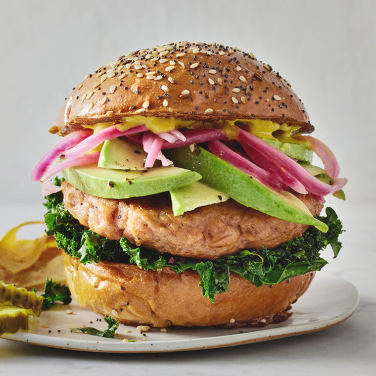 Good Catch 4 oz. Plant Based Vegan Salmon Burger - 40/Case