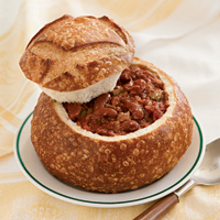 Hearty Texas Roadhouse Chili with Bread Bowls - includes 4