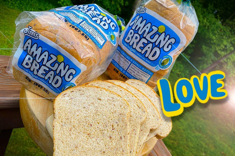 Gluten Free Jim's Amazing Bread - Sliced Whole Wheat Bread – 3 Loaves