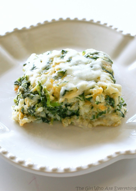 Spinach Parmesan Rice Bake