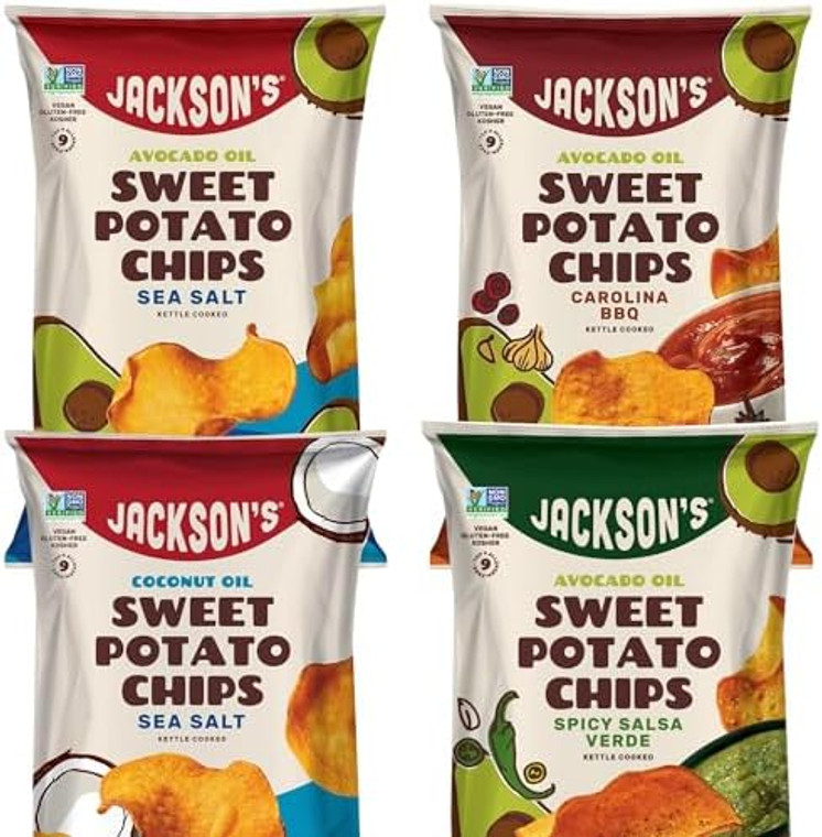 Jackson’s Sweet Potato Kettle Chips Variety Pack - 1.5 oz, Pack of 10